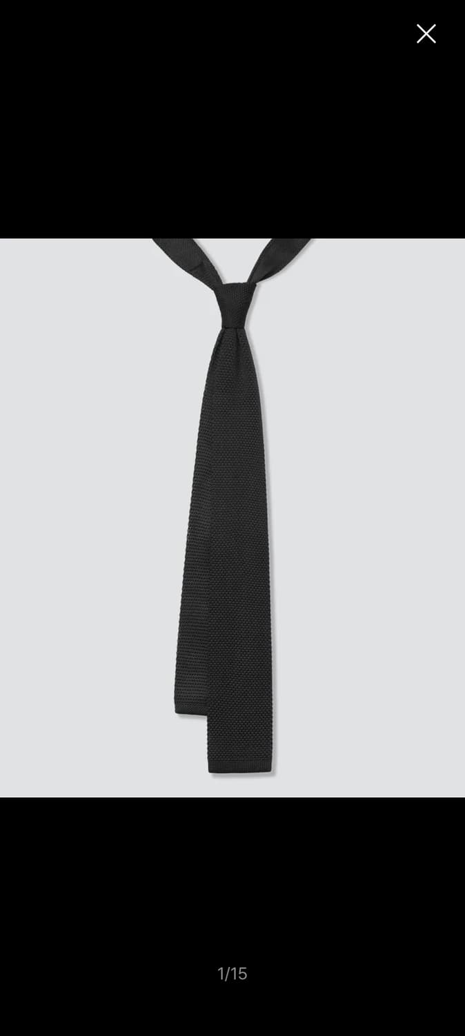 [실착1~2회미만] 무신사스탠다드 - 솔리드 니트 타이 [블랙 - FRE 상품이미지8