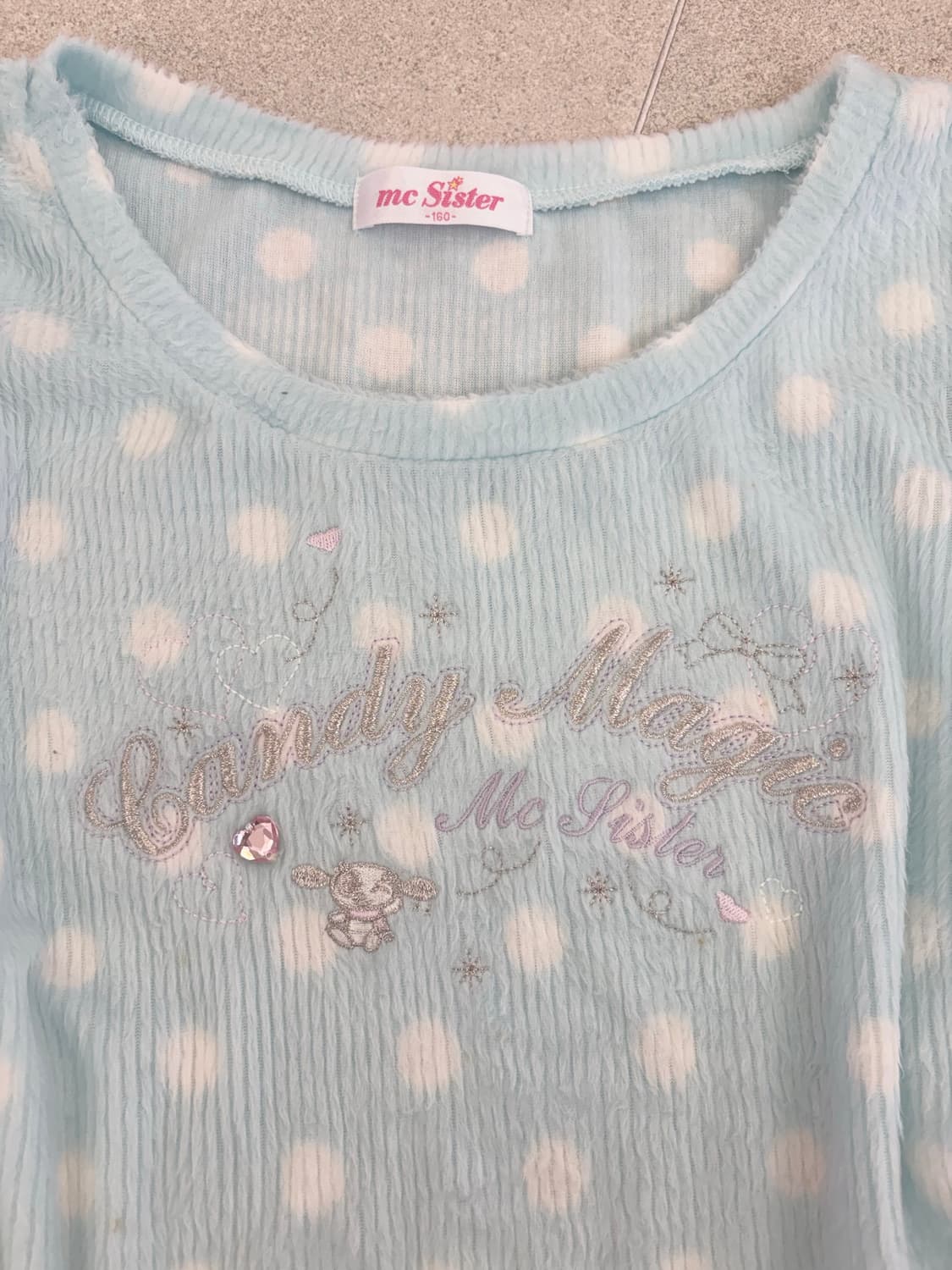 하늘 도트 반팔 상품이미지2