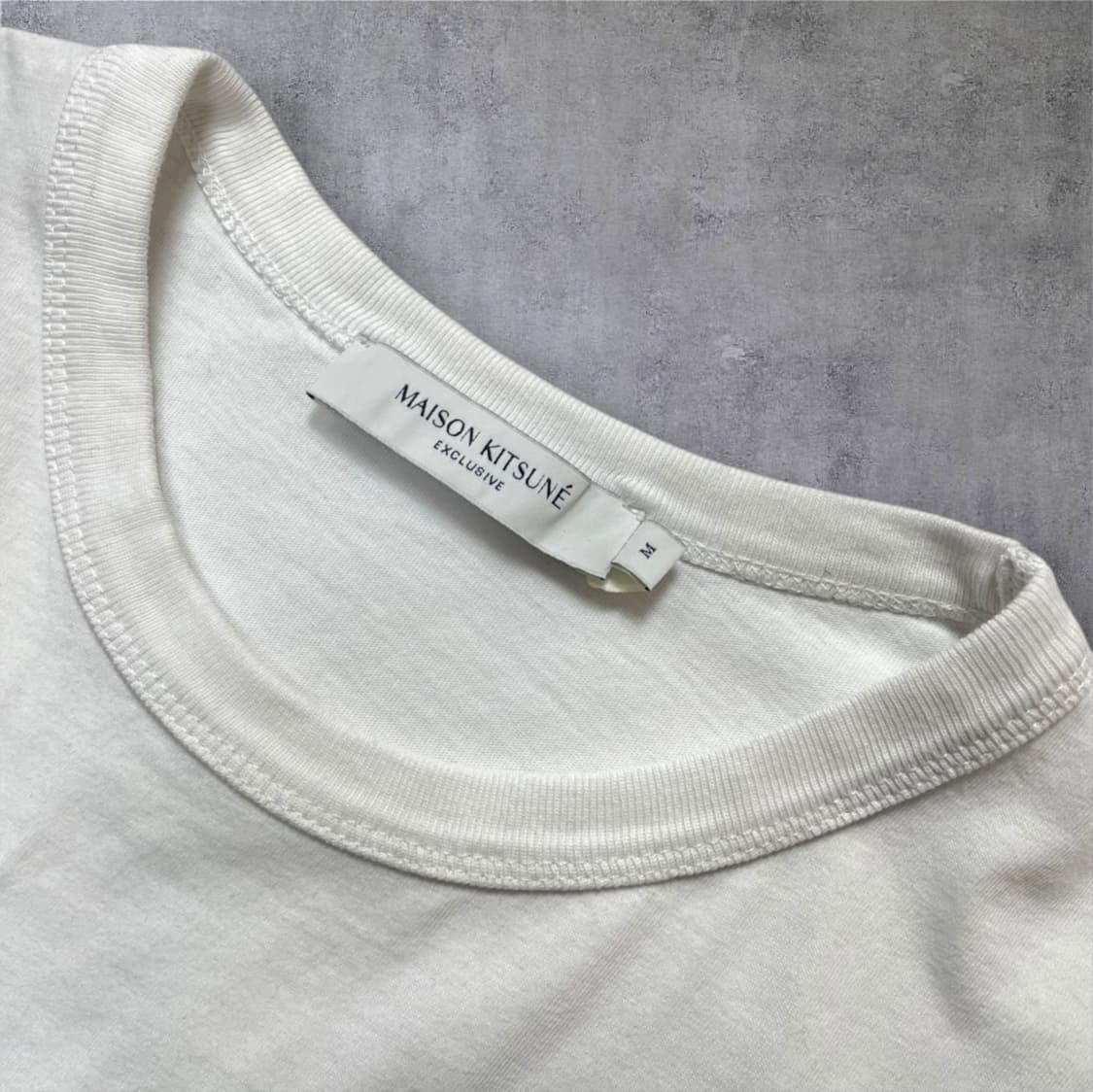 메종키츠네 화이트 올리 커피 폭스 반팔 티셔츠 M 상품이미지2