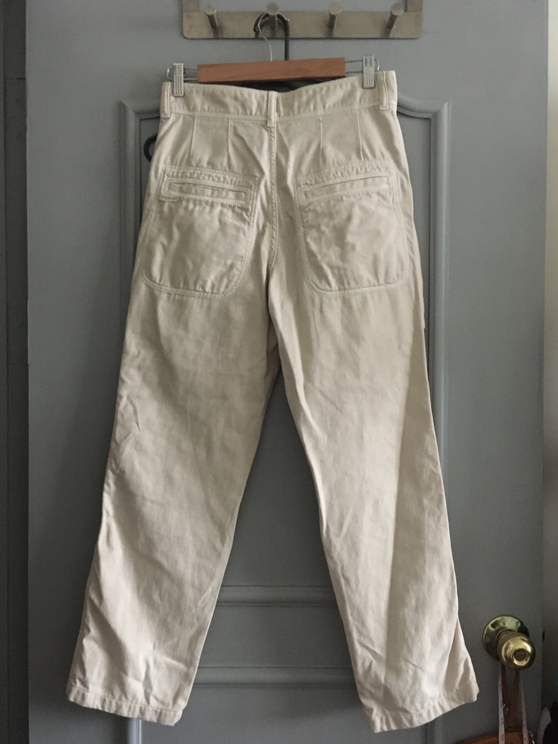 [24SS] 이자벨마랑 크림 포켓배색 면 데님팬츠 36사이즈 상품이미지8