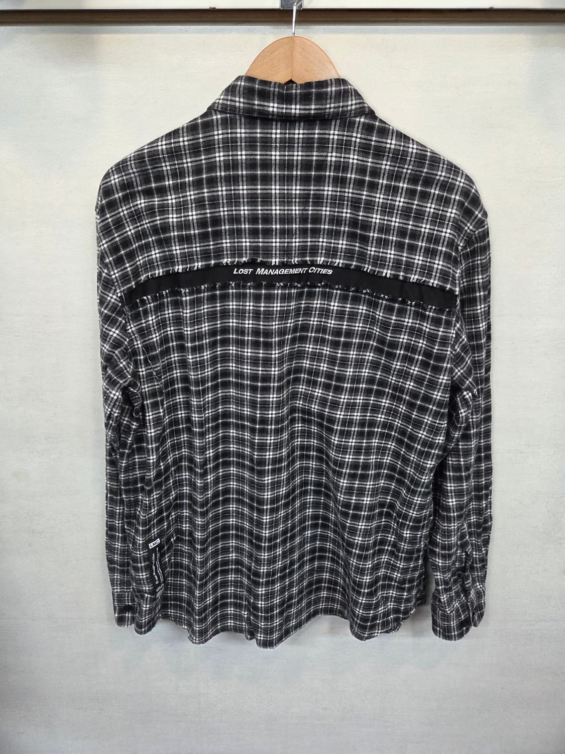 Lmc 레터링 울 체크 셔츠긴팔 대략 L 상품이미지2