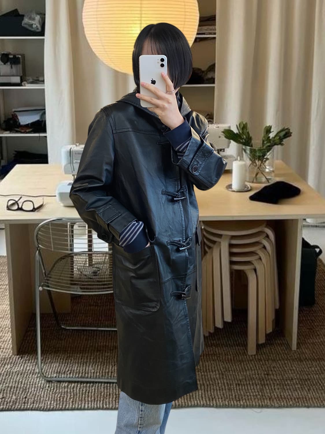 빈티지 레더 자켓 (Woman S) AA0971 상품이미지1