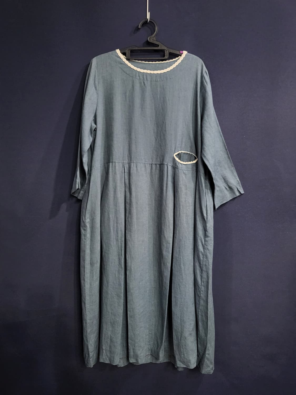 내추럴 린넨 핀턱 롱원피스 상품이미지1