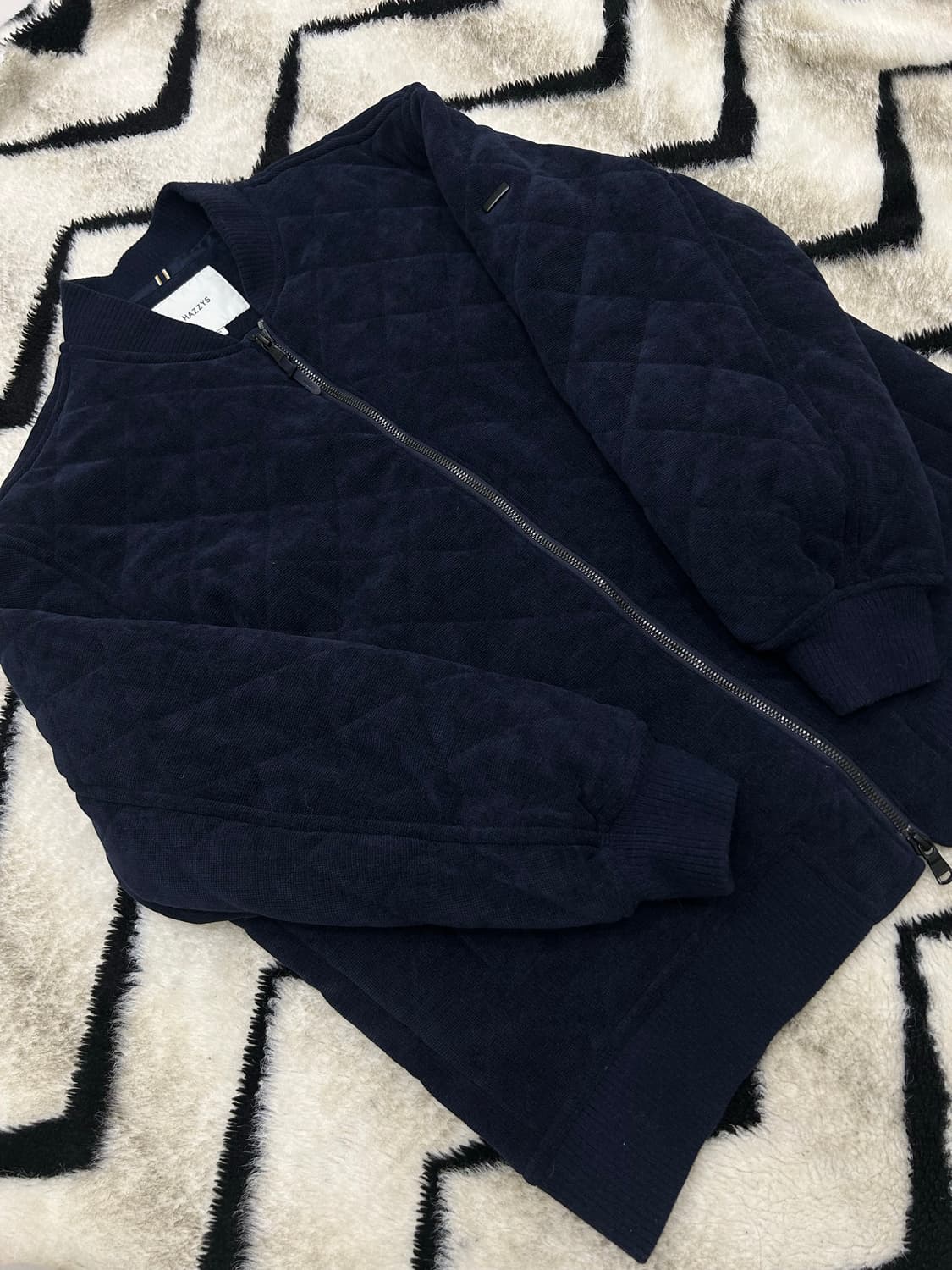 [2XL]헤지스 2Way 퀄팅 블루종 자켓/네이비 상품이미지3