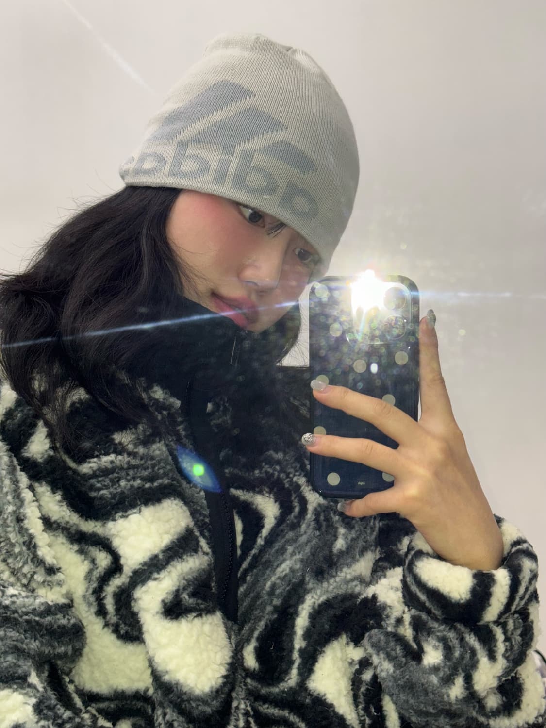 아디다스 라이트그레이 비니 상품이미지3