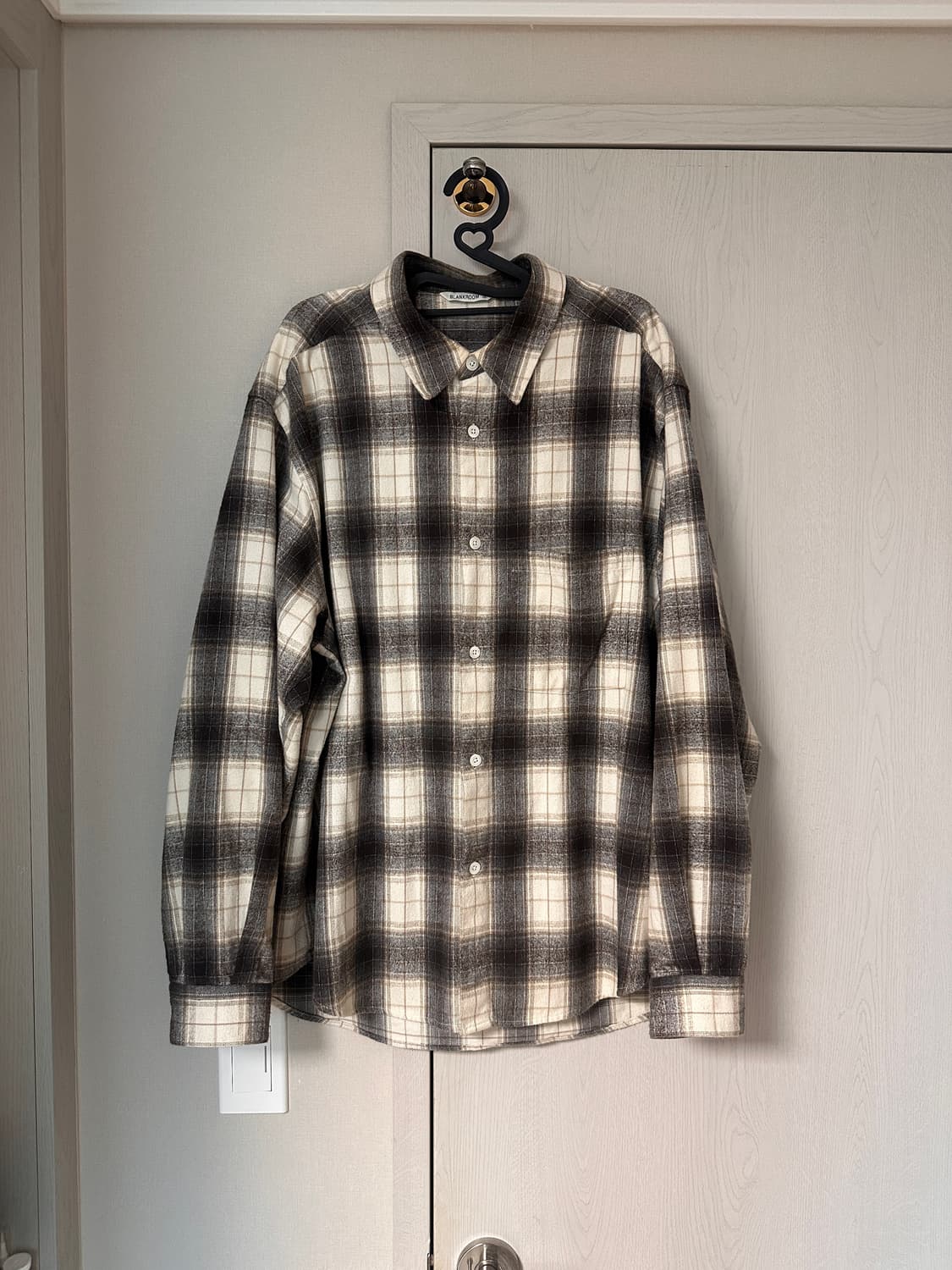 쉐기 체크 셔츠(플란넬) GRAY/IVORY 상품이미지1