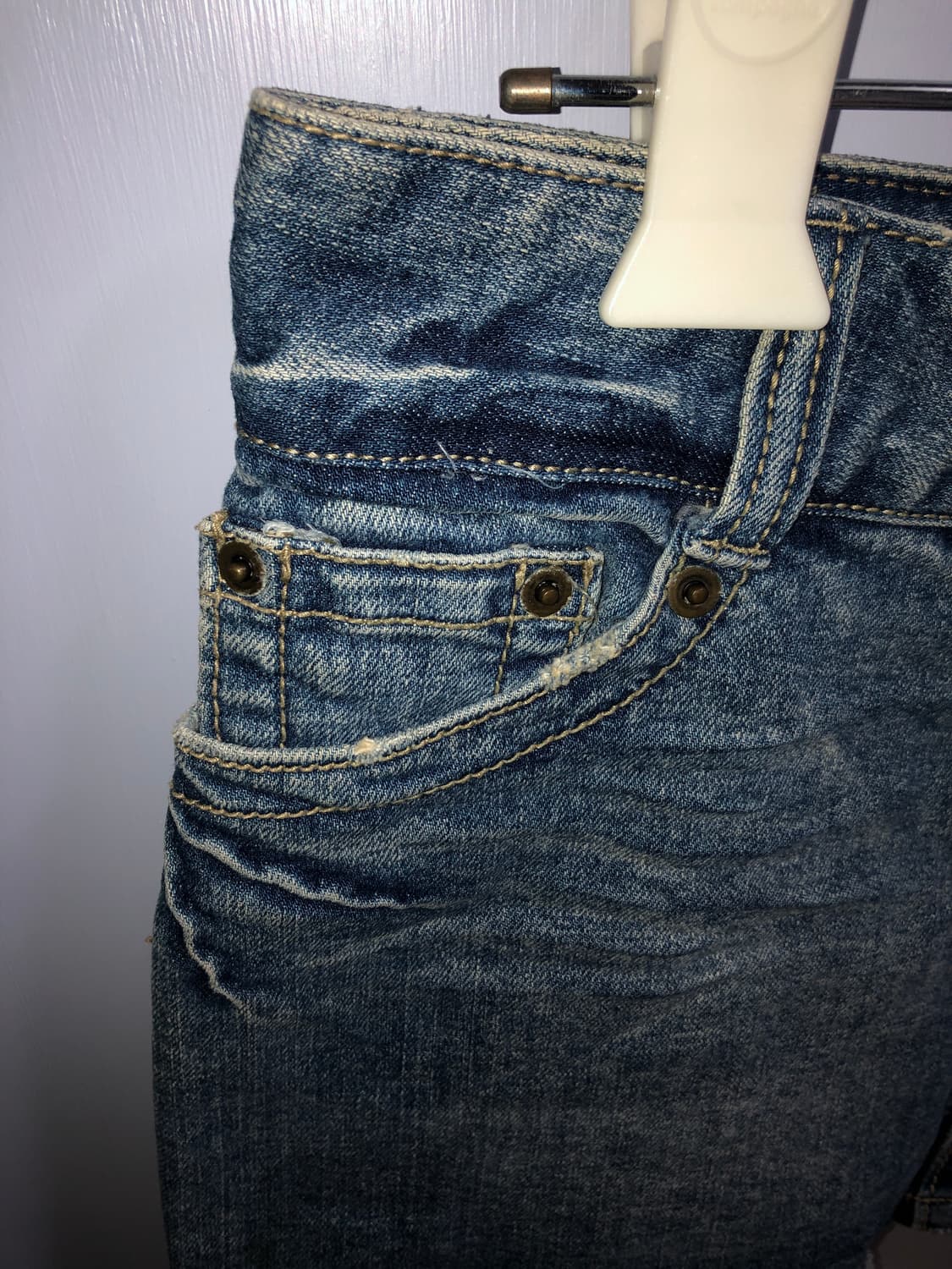 빈티지 데님 로우라이즈 스커트 청치마 상품이미지4