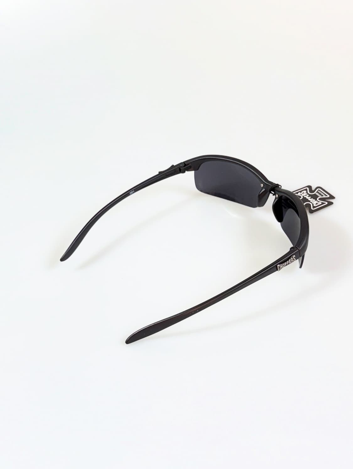 CHOPPERS 블랙 스퀘어 반무테 스포티 빈티지 선글라스 상품이미지4