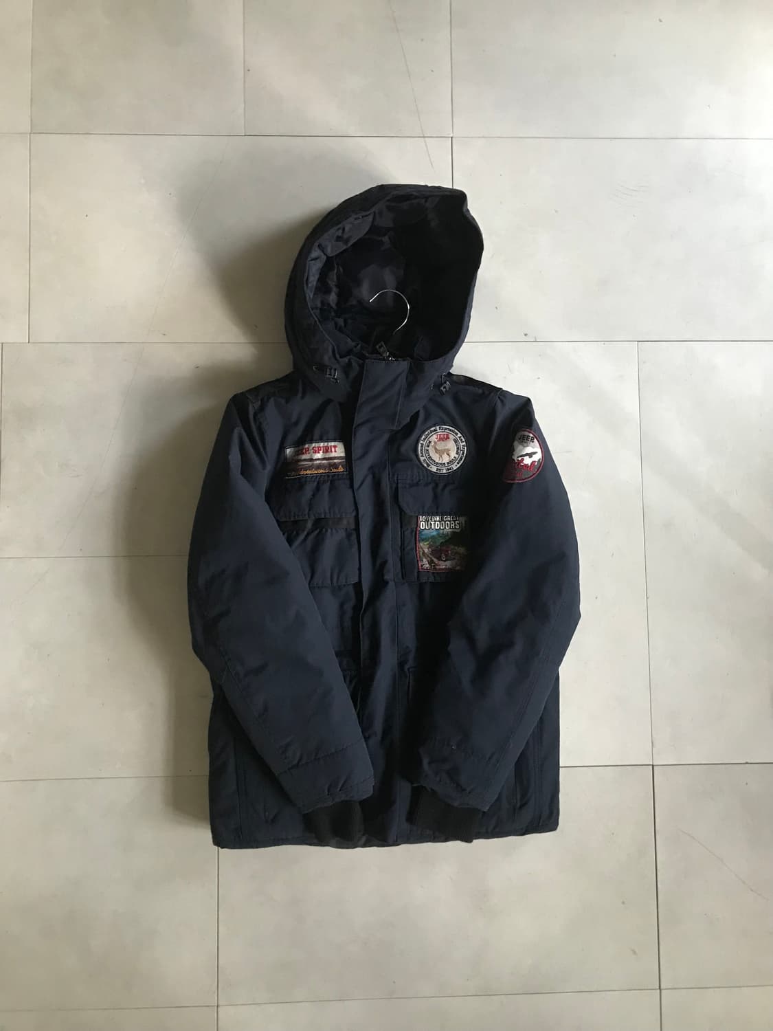 지프 네이비 패치 패딩 상품이미지6