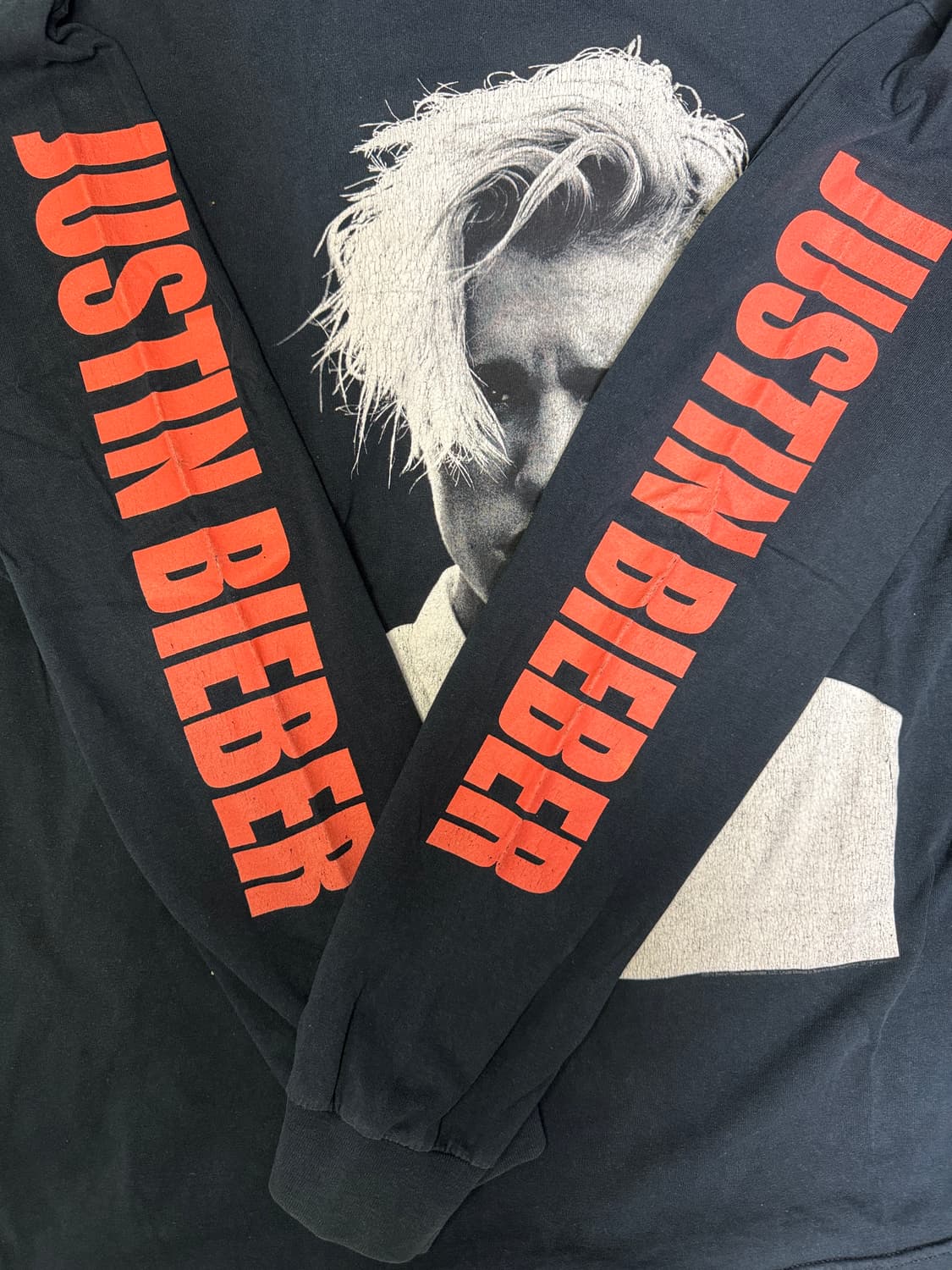 빈티지 저스틴 비버 퍼포즈 스타디움 투어 롱슬리브 2XL 상품이미지3