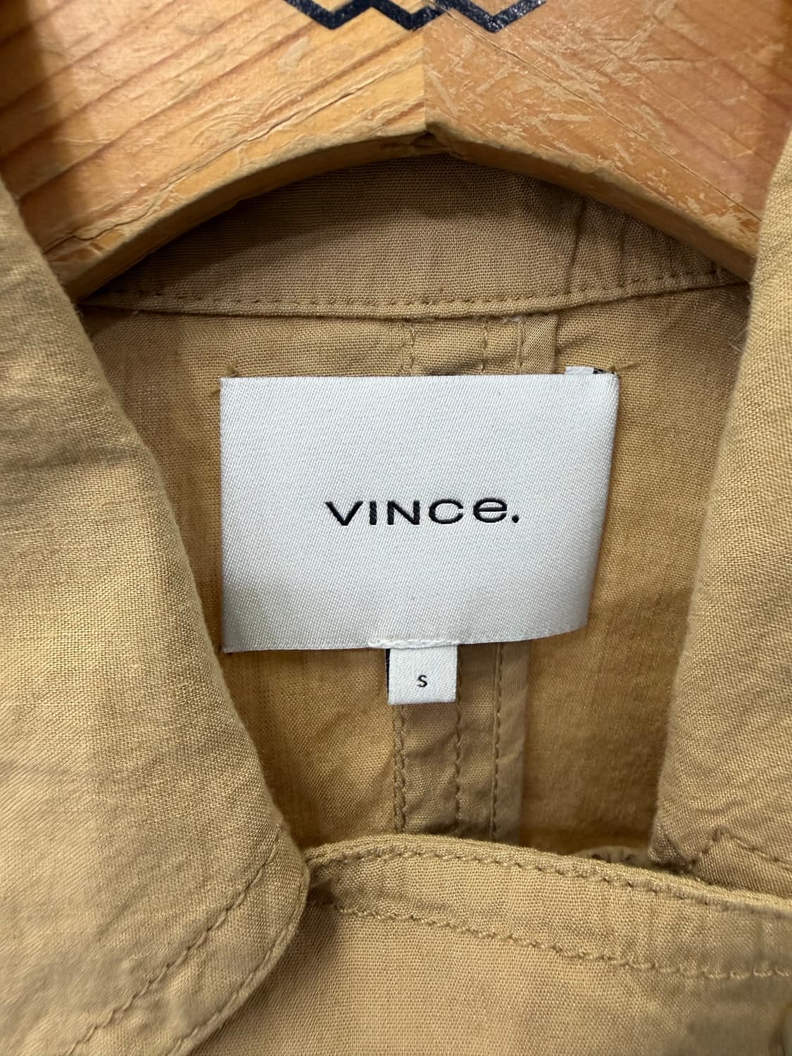 정품) VINCE 빈스 카키색 벨트 자켓 S  상품이미지7