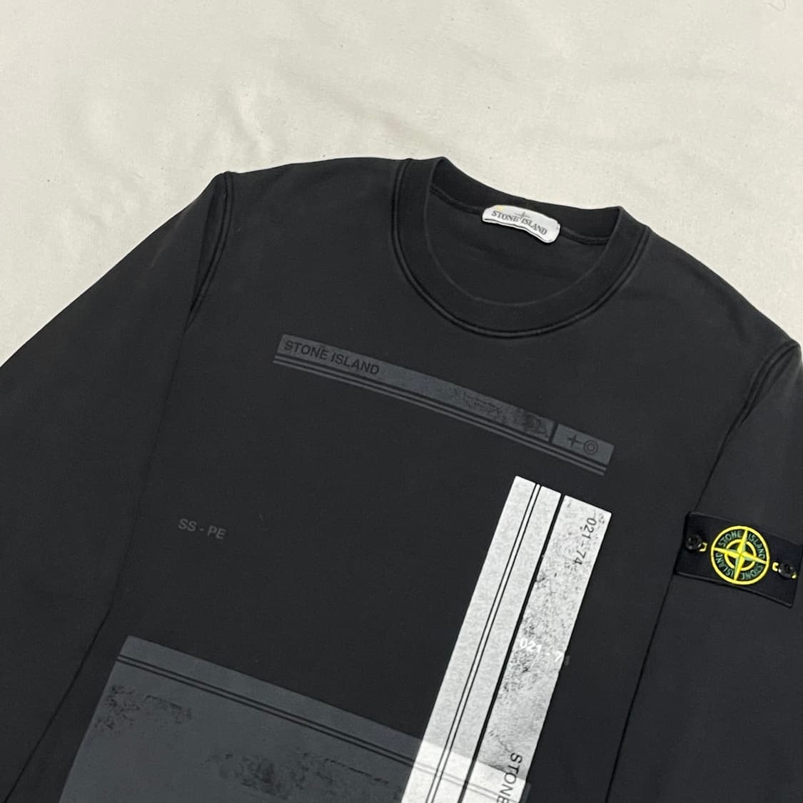 XL 스톤아일랜드 21SS 블록 프린팅 맨투맨  상품이미지1