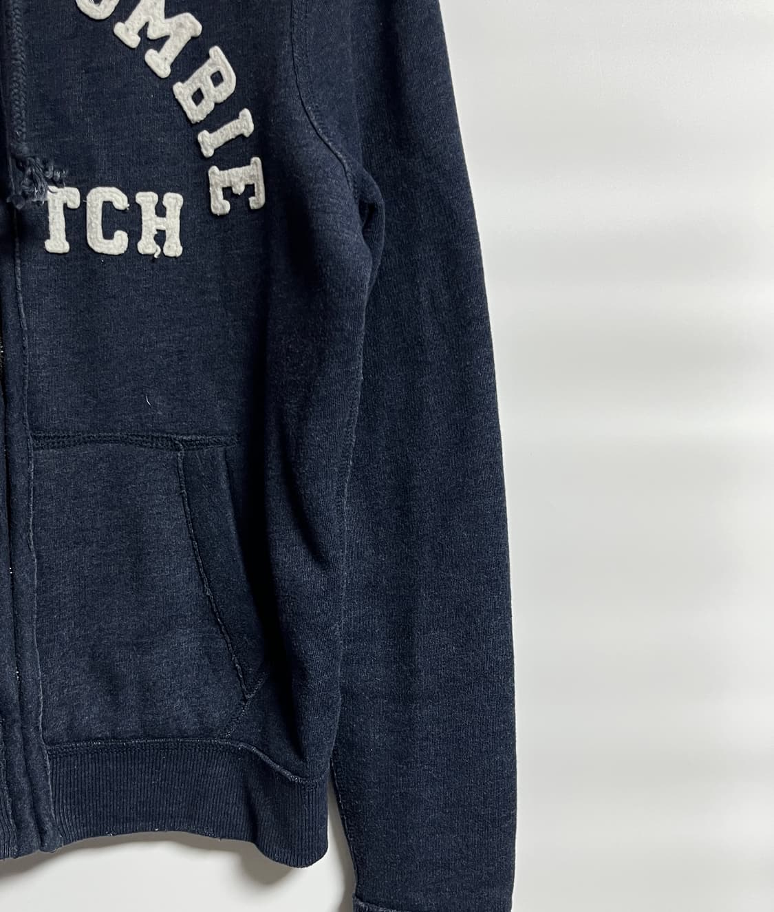 아베크롬비 머슬핏 네이비 후드집업 후드티 S 상품이미지2