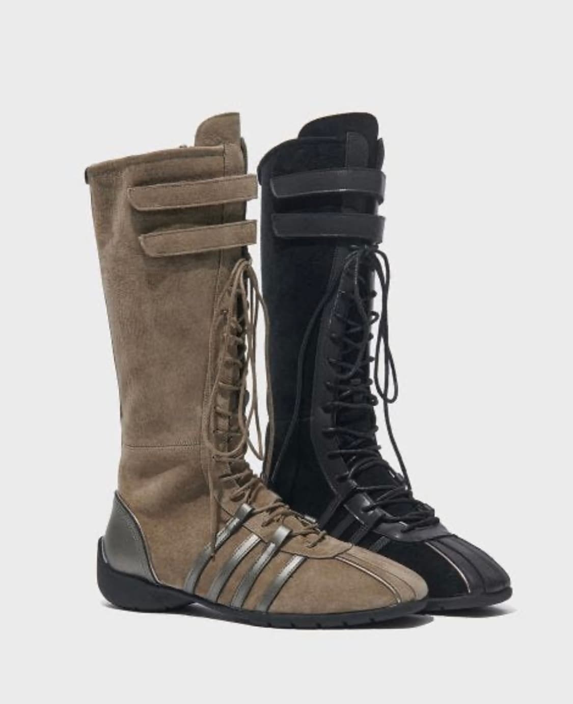 구해요 ) BLISS VELCRO LONG BOOTS - Olive 상품이미지1