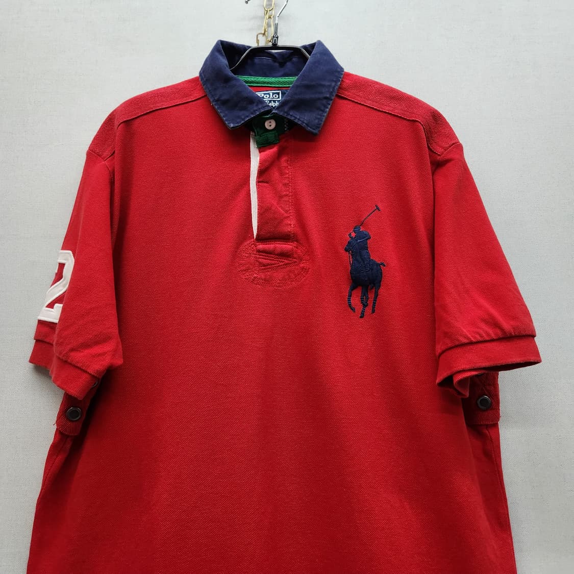 폴로랄프로렌 빅포니 배색 반판카라 M(L) 상품이미지2