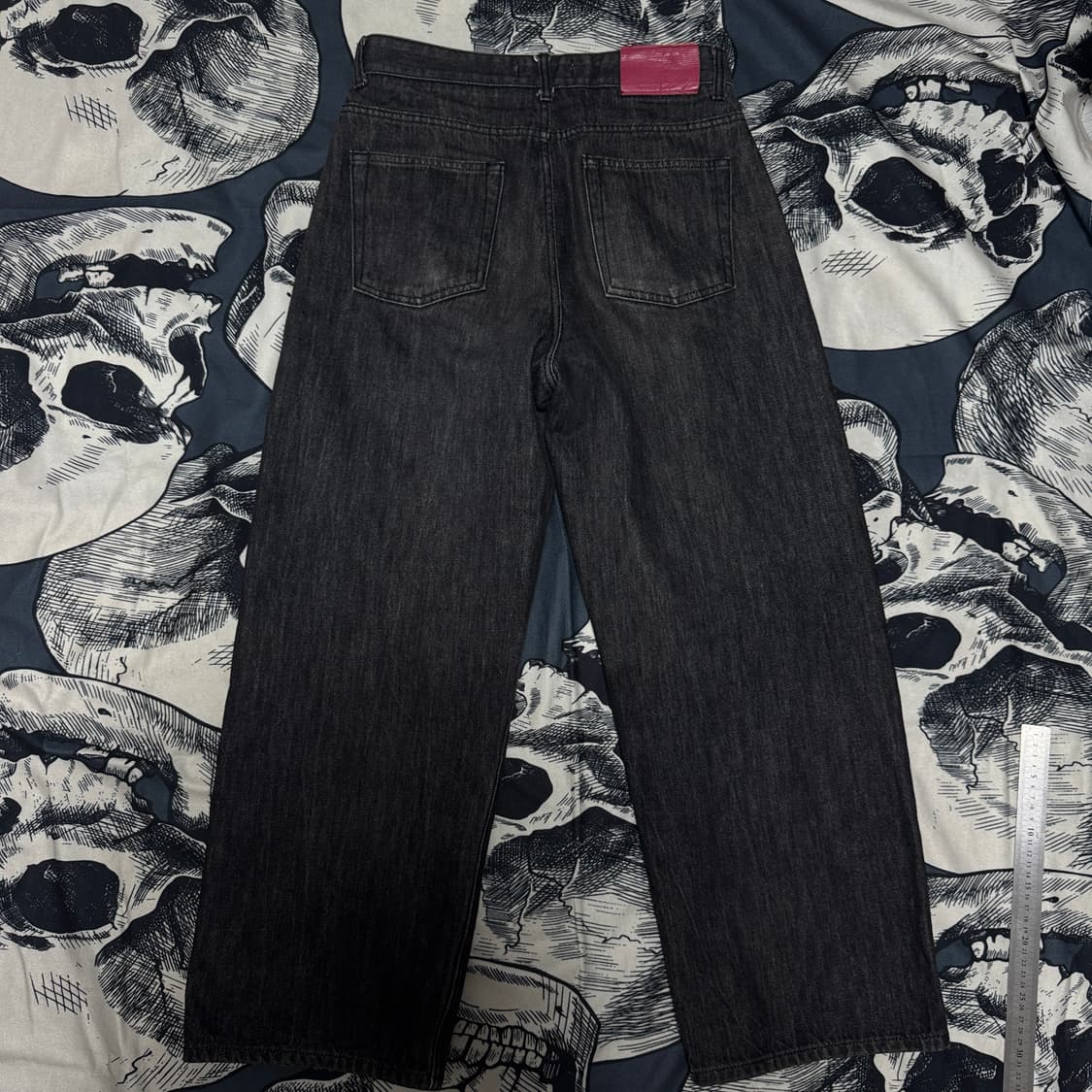 포트너스 와이드데님 흑청바지 M사이즈  상품이미지3
