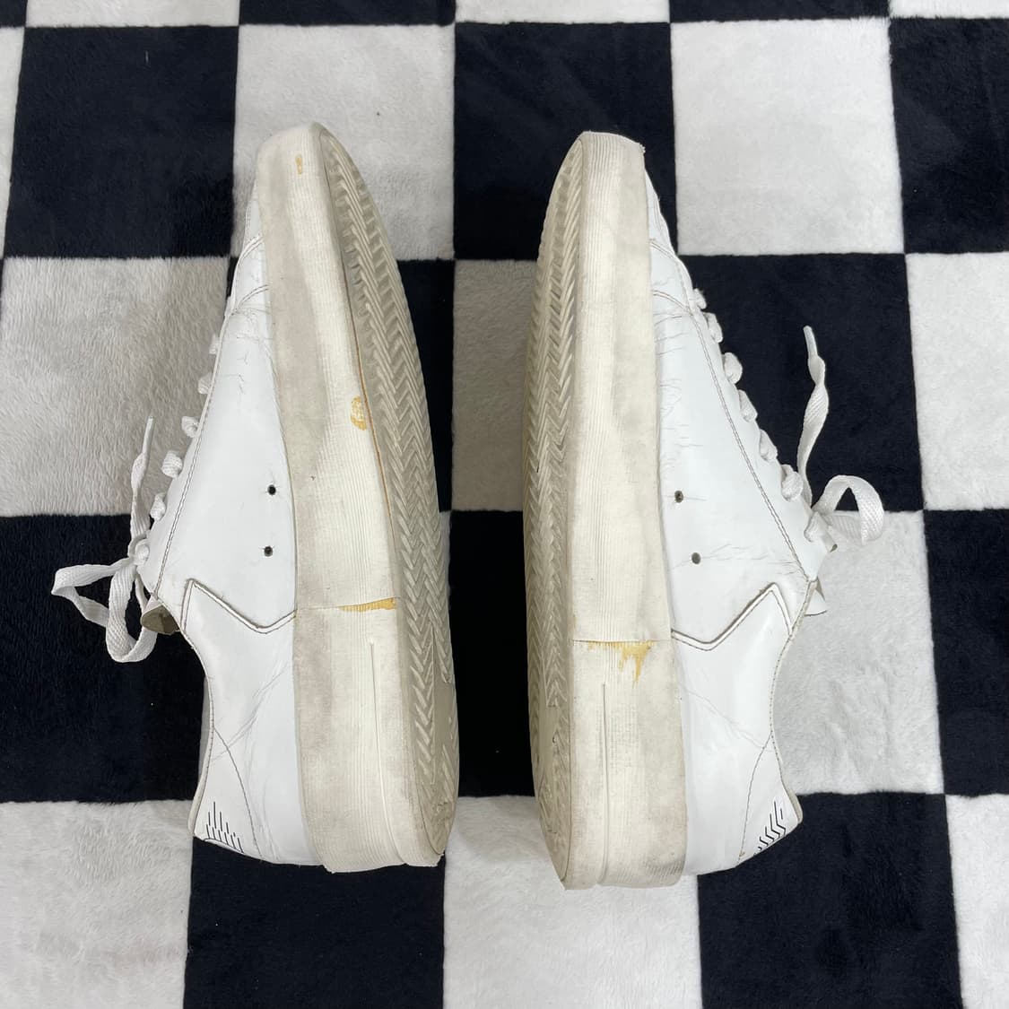 정품) 골든구스 스타단 화이트 레더 스니커즈 (39) 상품이미지5