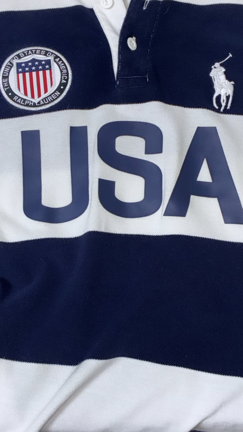 폴로 랄프로렌 USA 올림픽 에디션 빅포니 스트라이프 티셔츠 상품이미지2