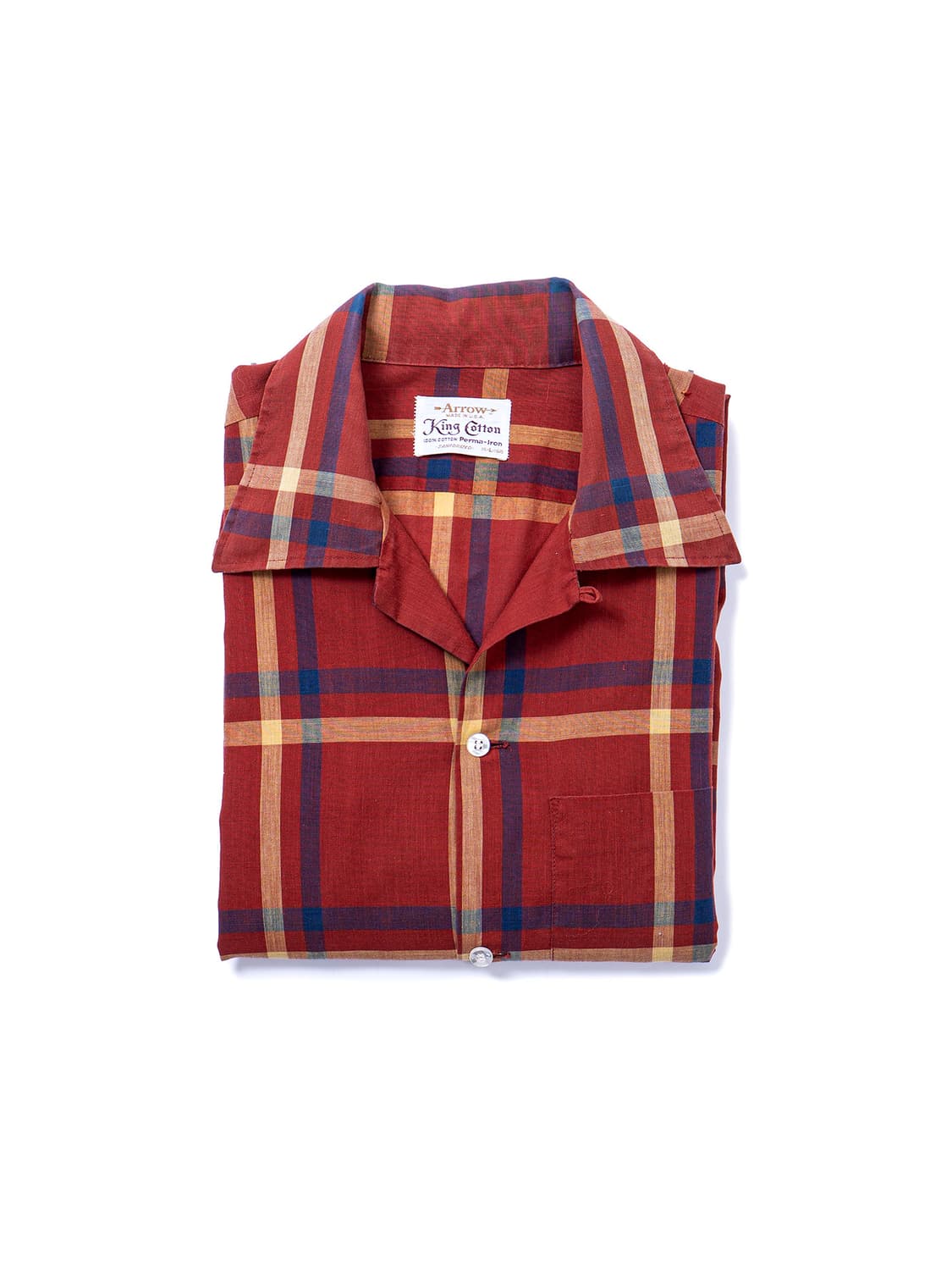 60s Arrow King Loop Collar Check Shirt  상품이미지7