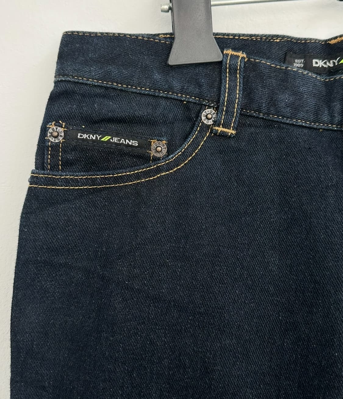 일본 DKNY Y2K 로우라이즈 생지 진청 일자핏 슬림핏 청바지 핀터 상품이미지8