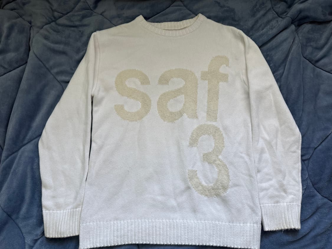 사파리스팟 니트 화이트 1사이즈 상품이미지1