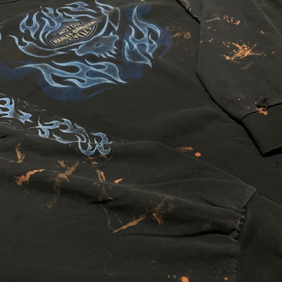 [2XL] 할리데이비슨 2004 블루 플레임 롱슬리브 상품이미지3