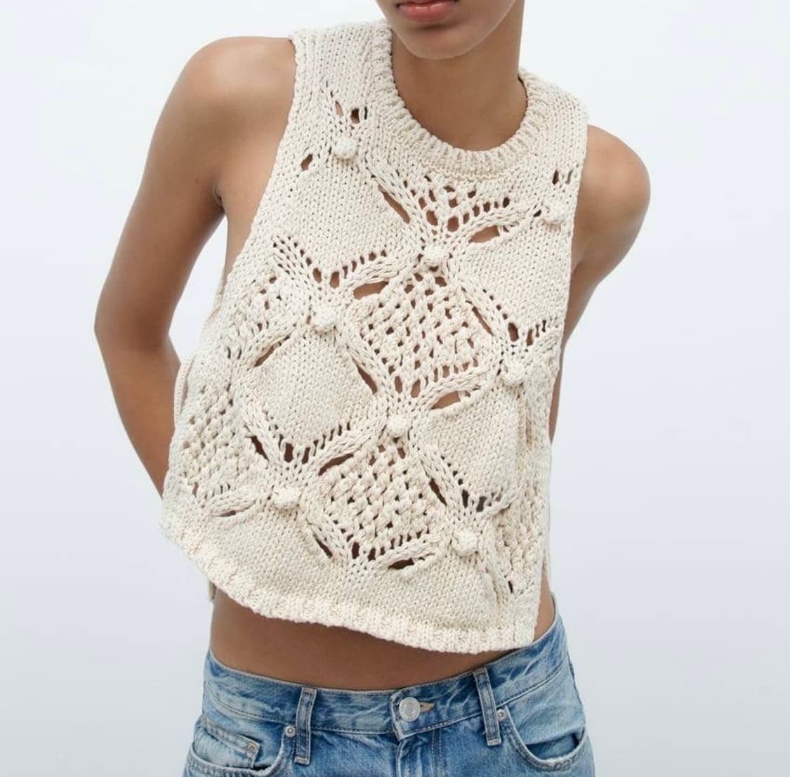 자라 크롭 블라우스 베스트 세트 상품이미지2