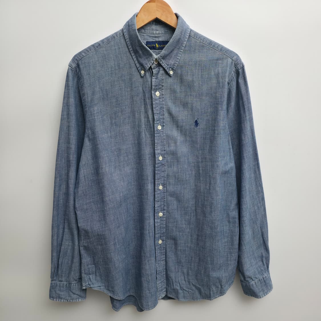 [L] 폴로 랄프로렌 블루 린넨 셔츠 상품이미지1