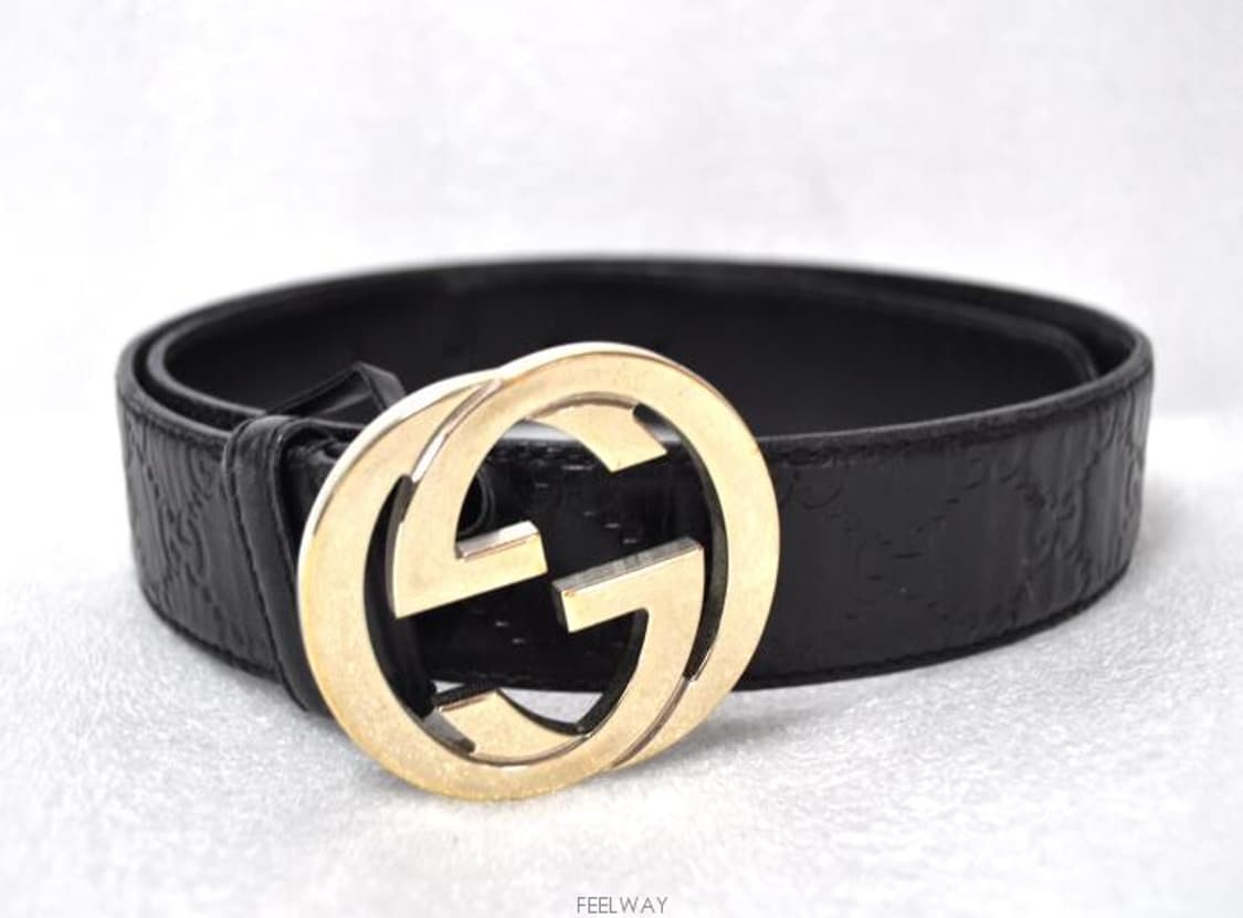 구찌/남성인터로킹시마가죽벨트(허리28~30) 상품이미지1