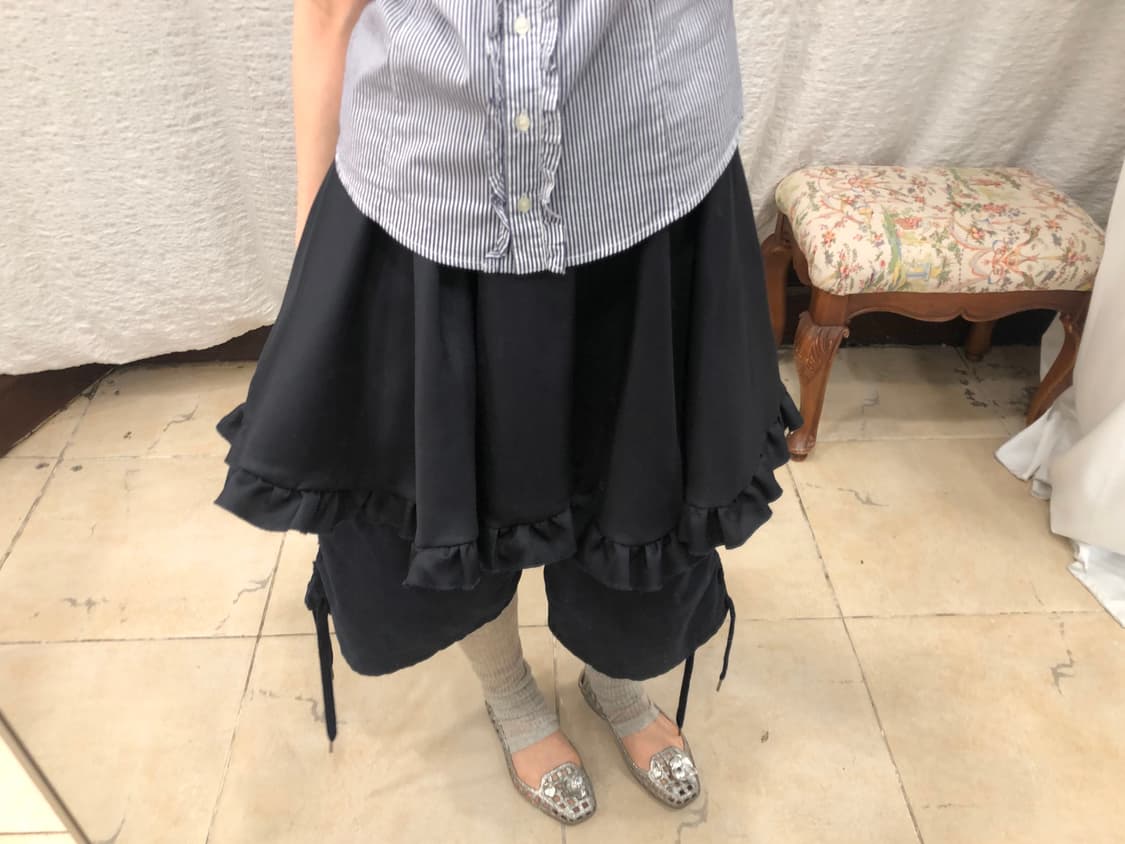 Deep navy frill skirt 상품이미지1