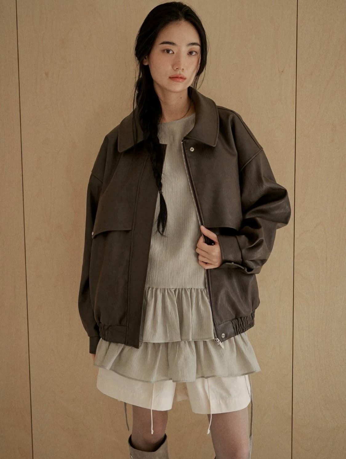 (새상품) 아우로 leather rodeo jumper 가죽재킷 상품이미지1