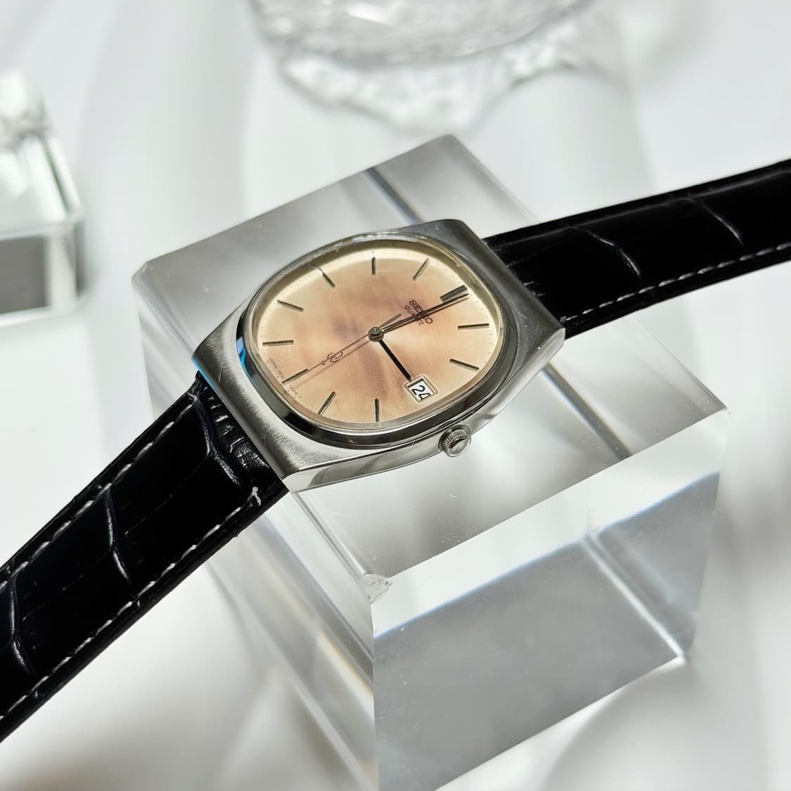 80's90's 세이코 빈티지 쿼츠 드레스 데이트 시계 상품이미지7