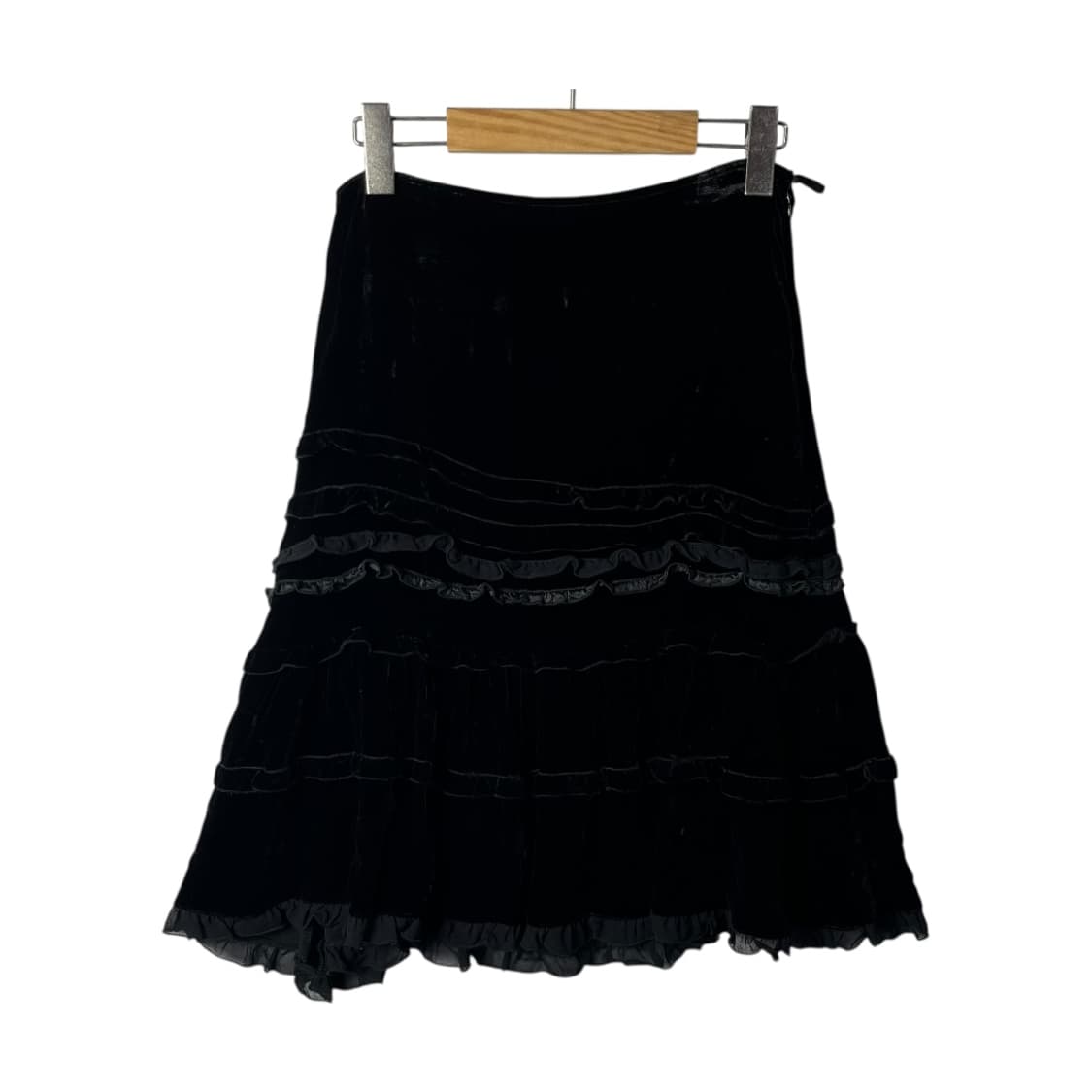 [Lolita Lempicka] 오리엔탈 셔링 벨벳 미디스커트 상품이미지1