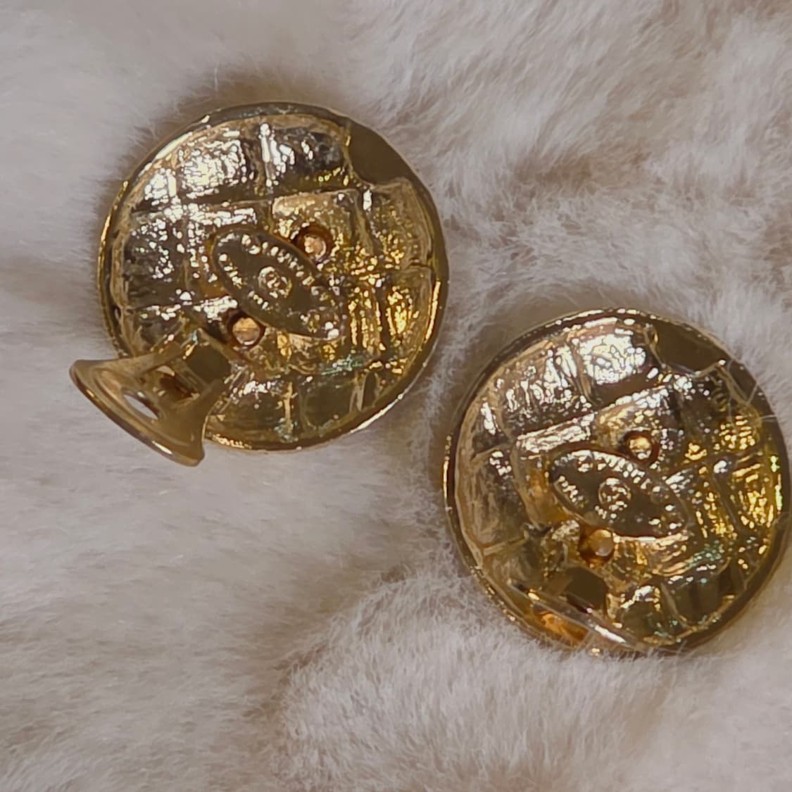 샤넬 금장 마테라쎄 cc 로고 클립온 귀걸이(귀찌) 상품이미지5