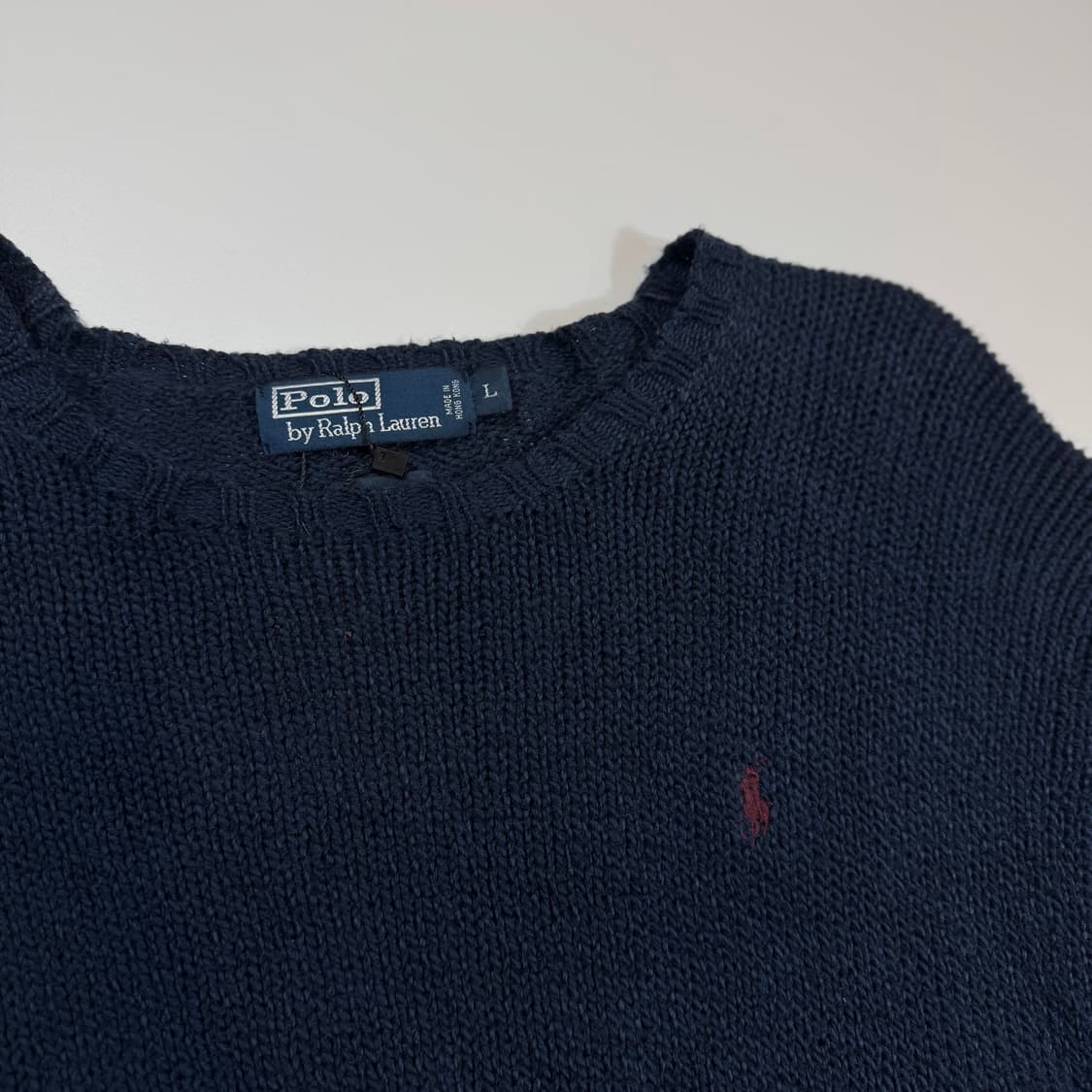 폴로 랄프로렌 네이비 크루넥 니트 상품이미지2