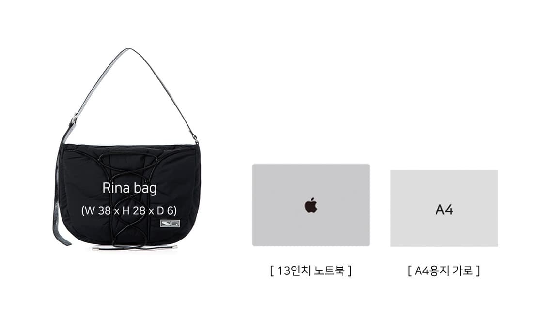 [새상품] 스퀘어라인 리나백 크로스백 숄더백 실버백 상품이미지5