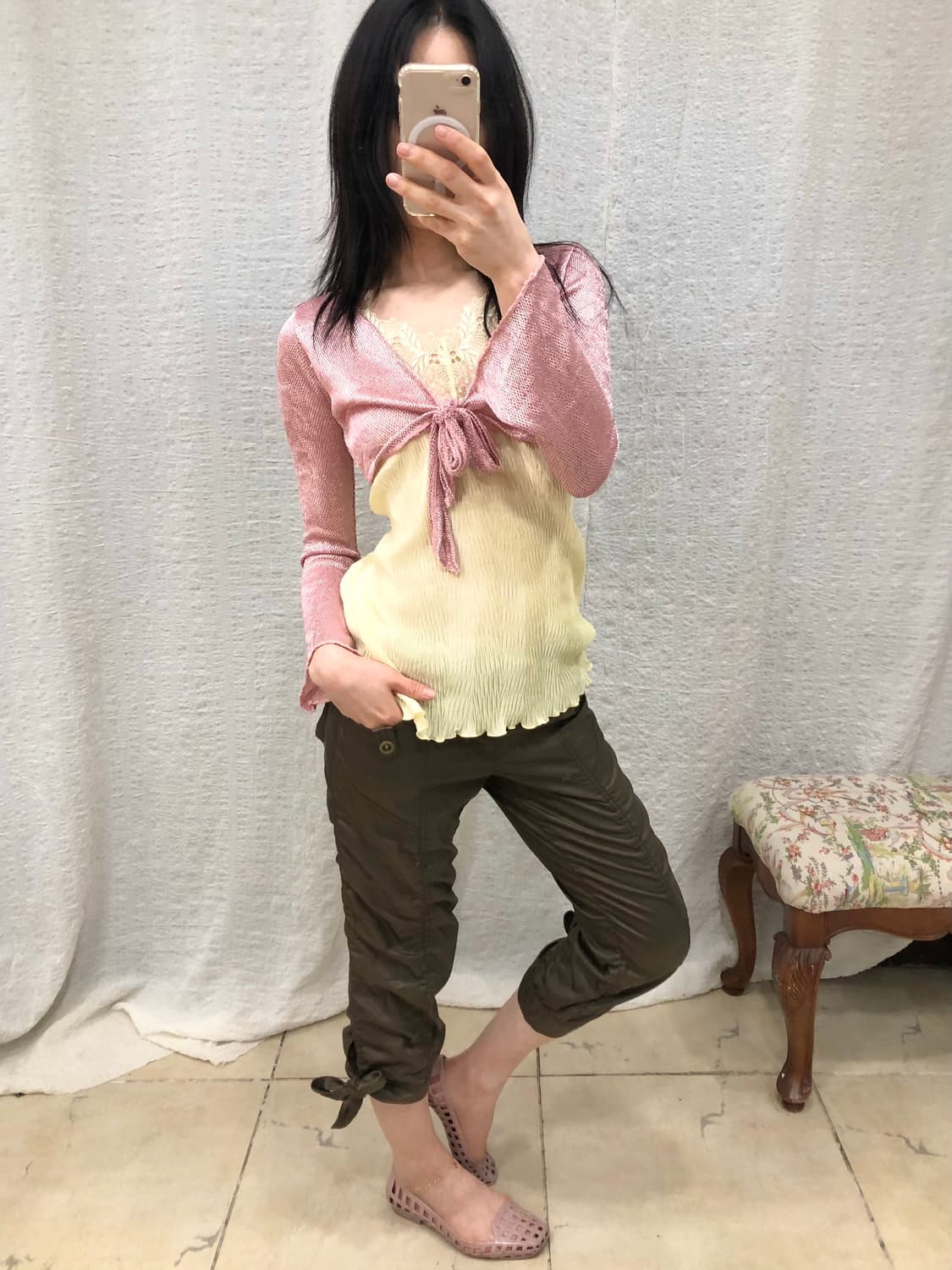 Rose glow knit bolero 상품이미지2