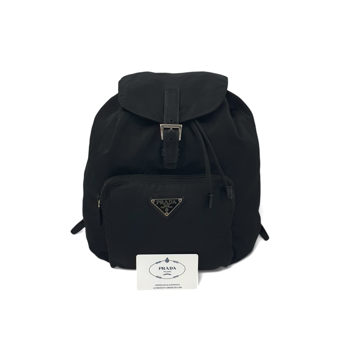 프라다 리나일론 원포켓 블랙 백팩 B4650F 상품이미지1