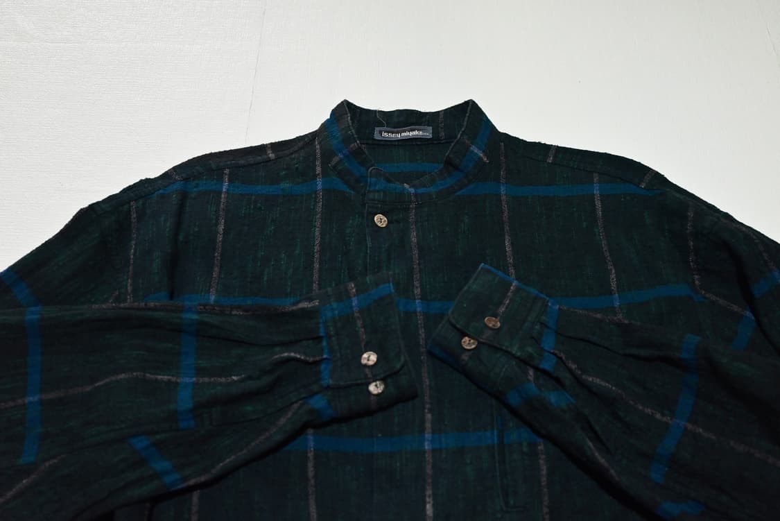 Issey miyake 80s indigo plaid check shir 상품이미지5