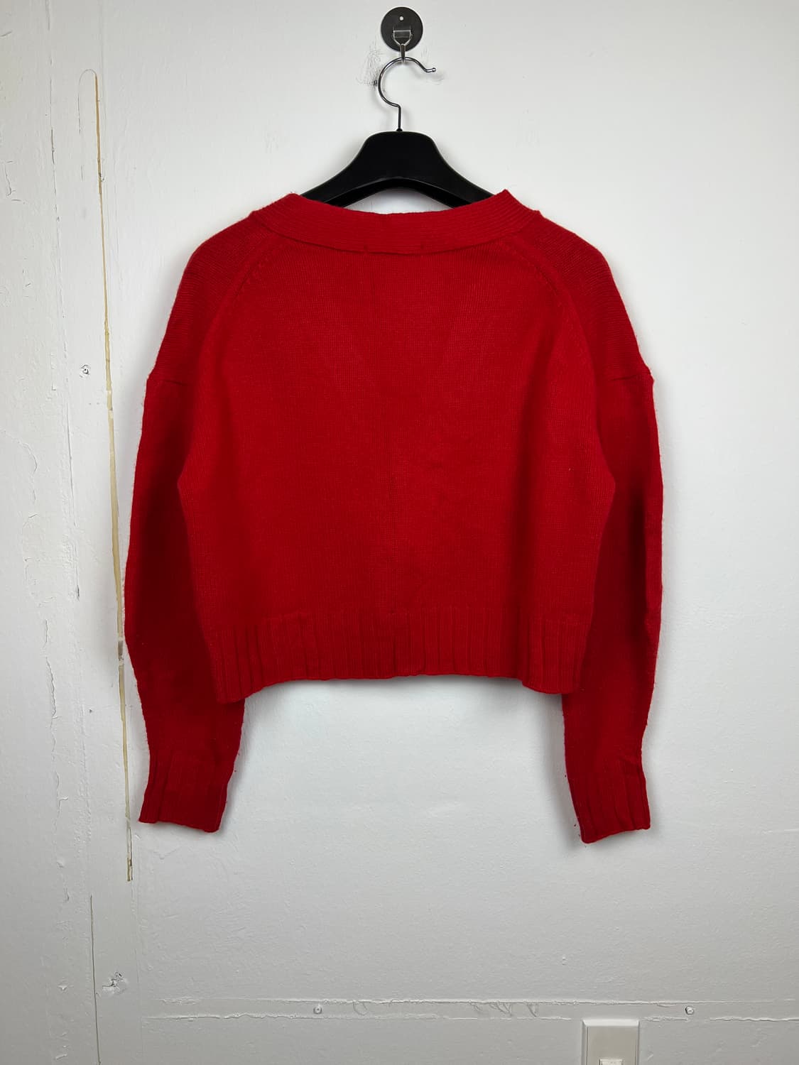 O140 BEAUTY&YOUTH 레드 크롭 울 가디건 OS 상품이미지2