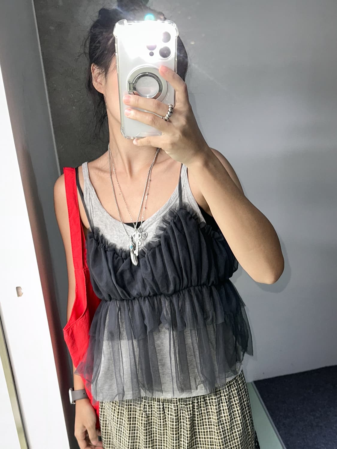 gray cotton sleevless 상품이미지2
