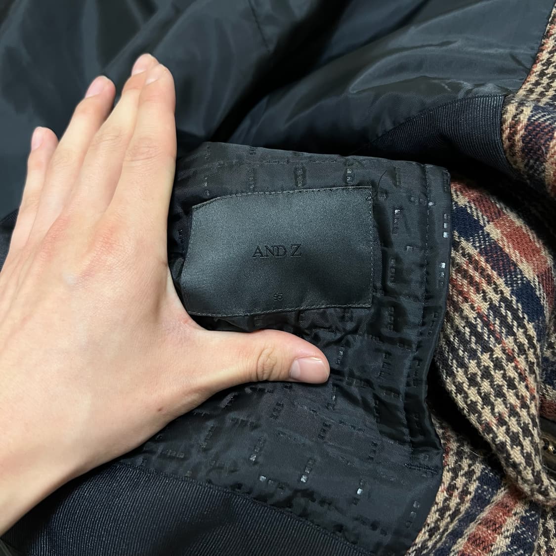 앤드지 남성 클래식 모직 체크 싱글 코트 M/95  상품이미지5