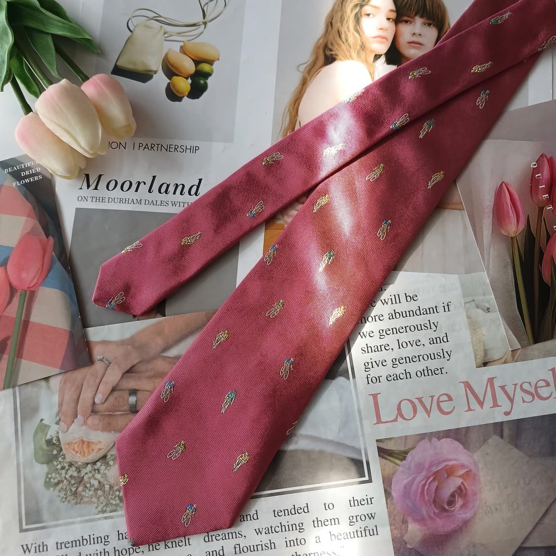 폴스미스 실크 자전거 자수 넥타이 8.3cm A+~A등급 A18870
 상품이미지2