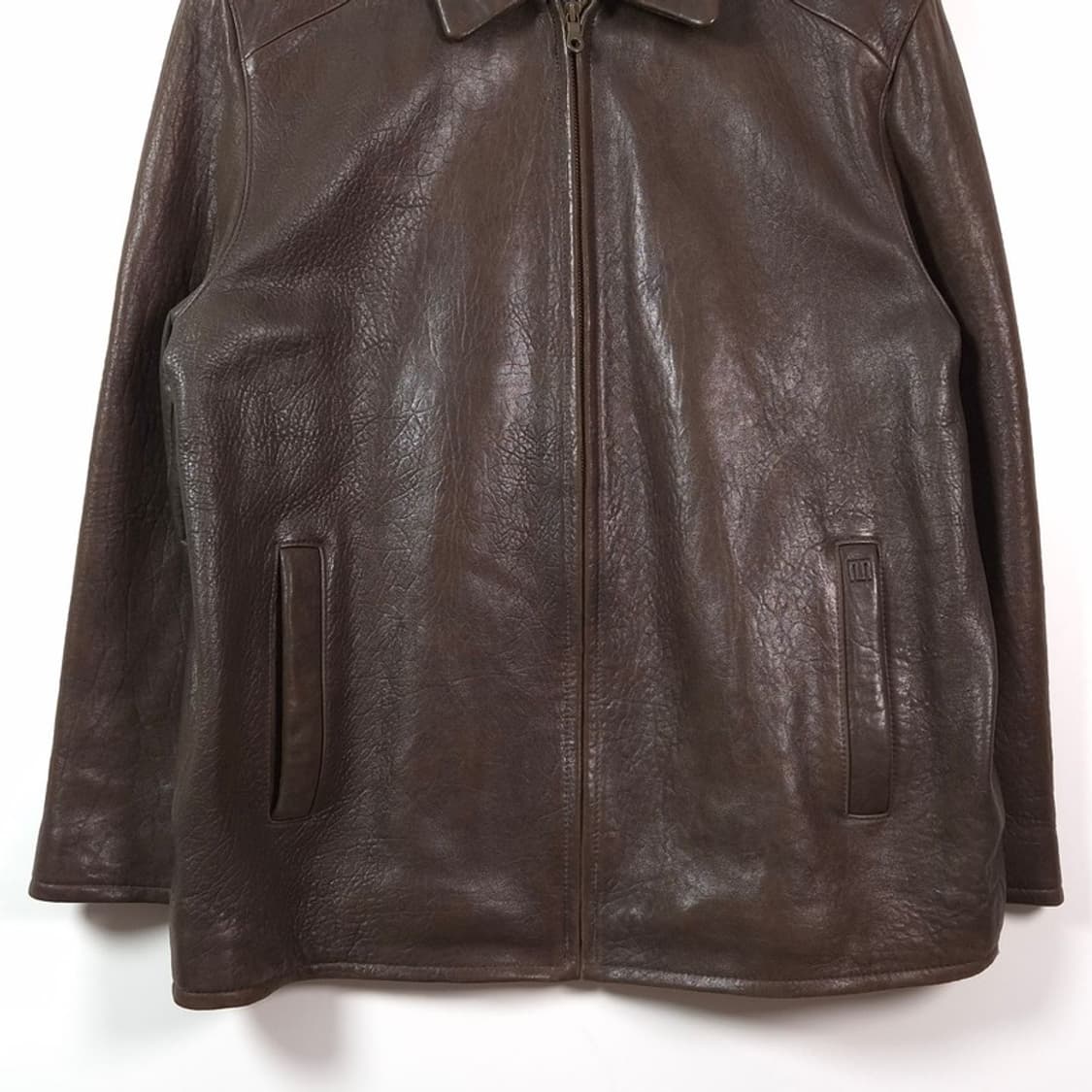 마에스트로 빈티지 다크브라운 리얼 램스킨 자켓 L 상품이미지4
