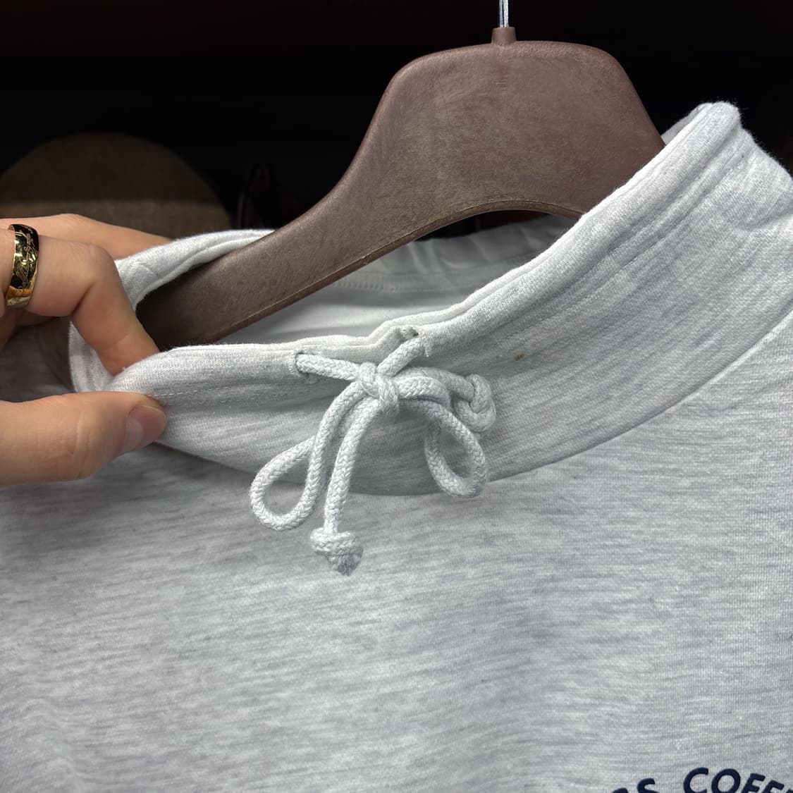 산토리 보스커피 프린팅 풀오버 롱 스웻셔츠 멀티컬러 넥스트링 N705 상품이미지6