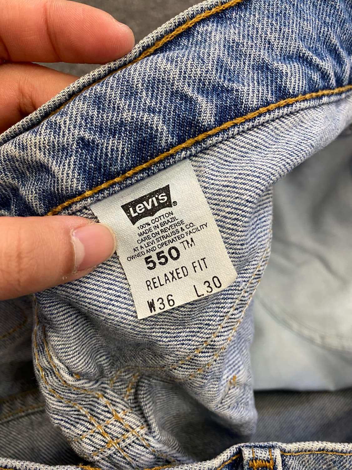 90s Levis 리바이스 550 오렌지탭 데님팬츠 (USA) 상품이미지9