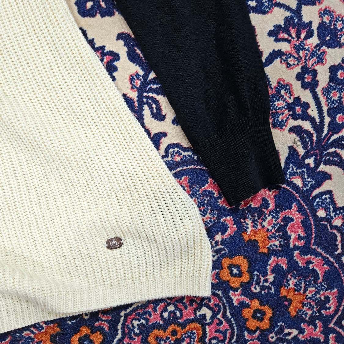 로렌 랄프로렌 모달 코튼 블럭 하프넥 니트 스웨터 S size 상품이미지3