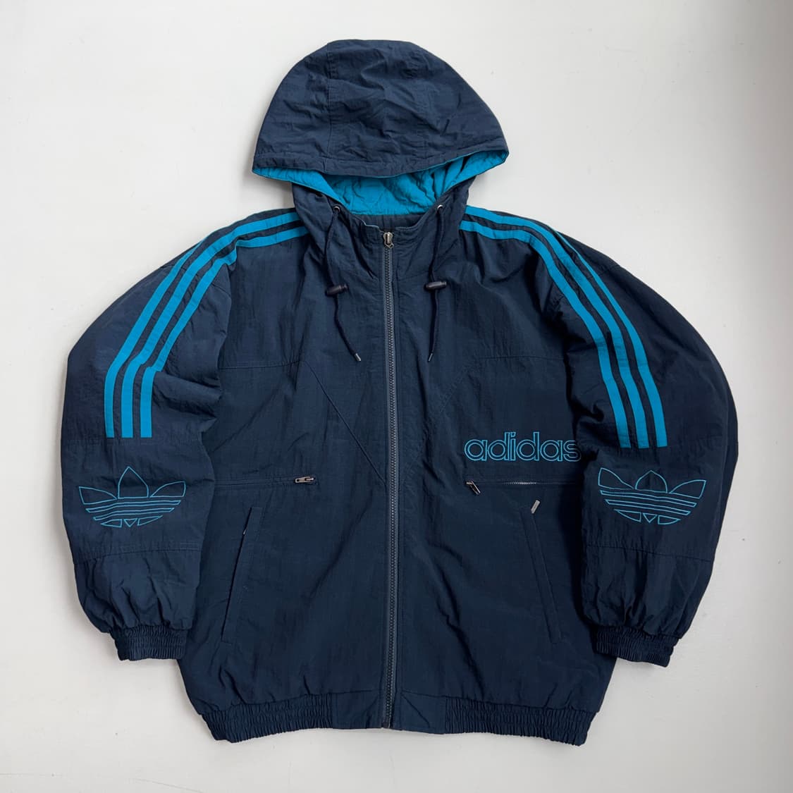아디다스 90s 파이어버드 올드스쿨 나일론 바람막이 점퍼 자켓 상품이미지2
