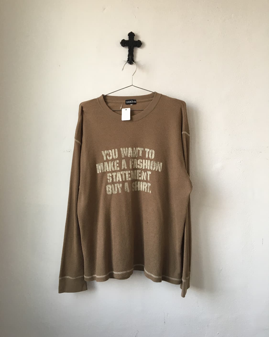 Lettering printing waffle sleeve 상품이미지2