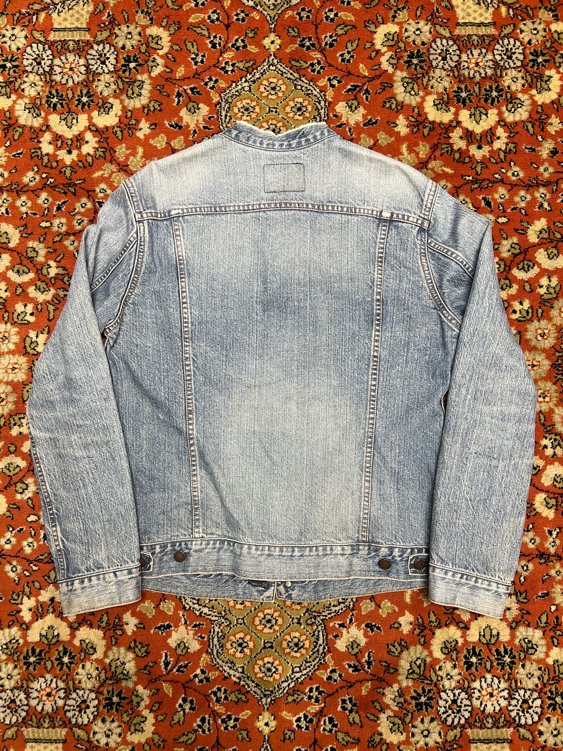 [XL] 에드윈 차이나 카라 연청 데님 자켓 상품이미지5